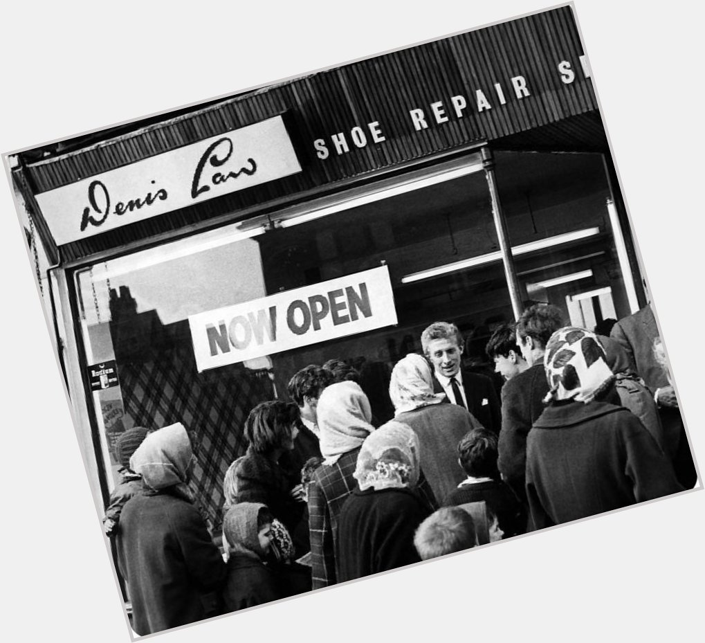 Happy Birthday Denis Law, 83 today. What a player.

Here he is opening his shop on Moston Lane. 