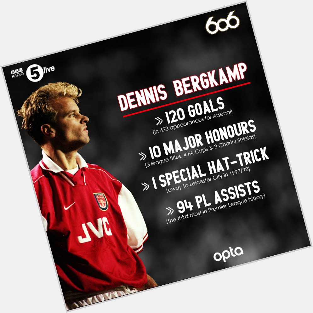 \" Happy 46th birthday to Dennis Bergkamp, & legend. 
