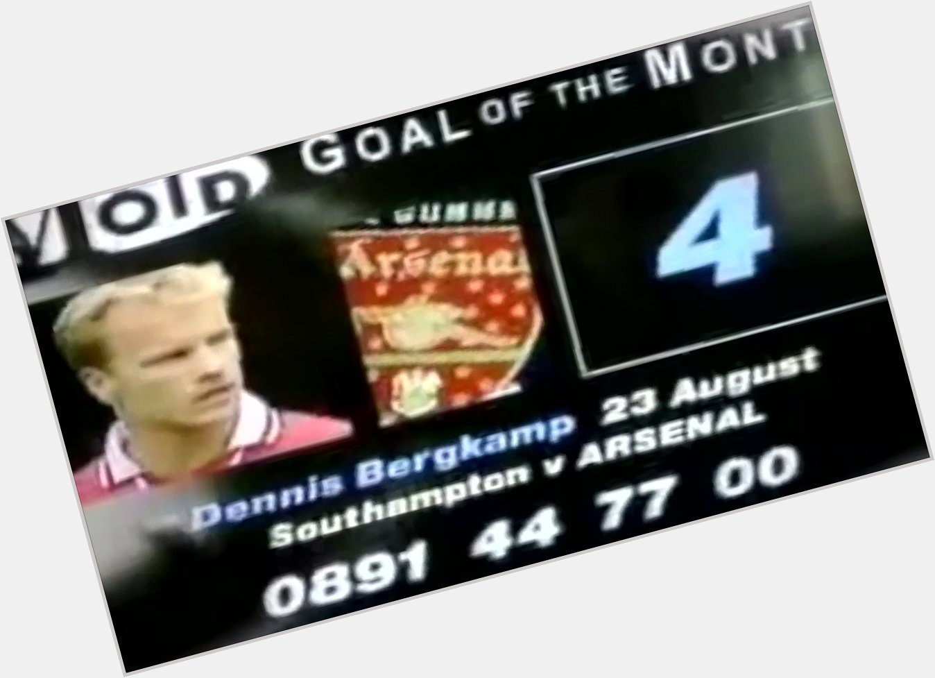 Happy birthday to Dennis Bergkamp!

In August 1997\s Goal Of The Month, he was 1st, 2nd AND 3rd!  (  