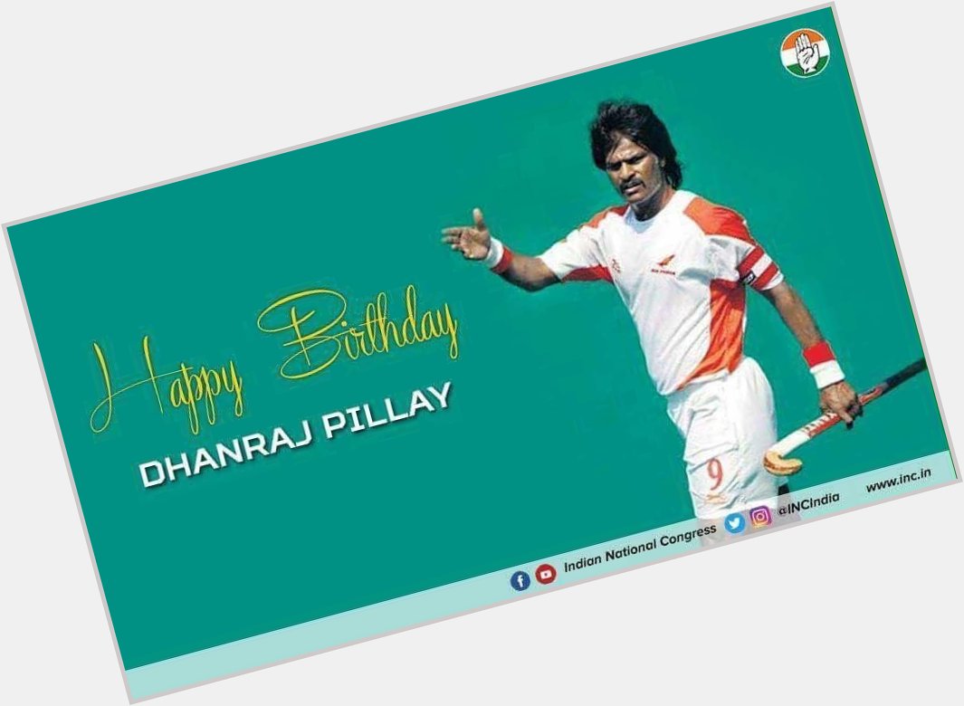 Wishing former captain of the Indian national  hockey team, Dhanraj Pillay a very Happy Birthday... 
