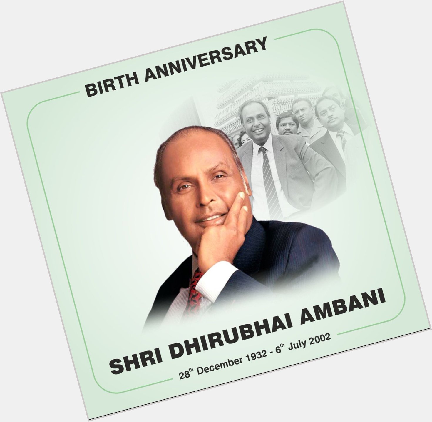 Happy Birthday Dhirubhai Ambani boss 