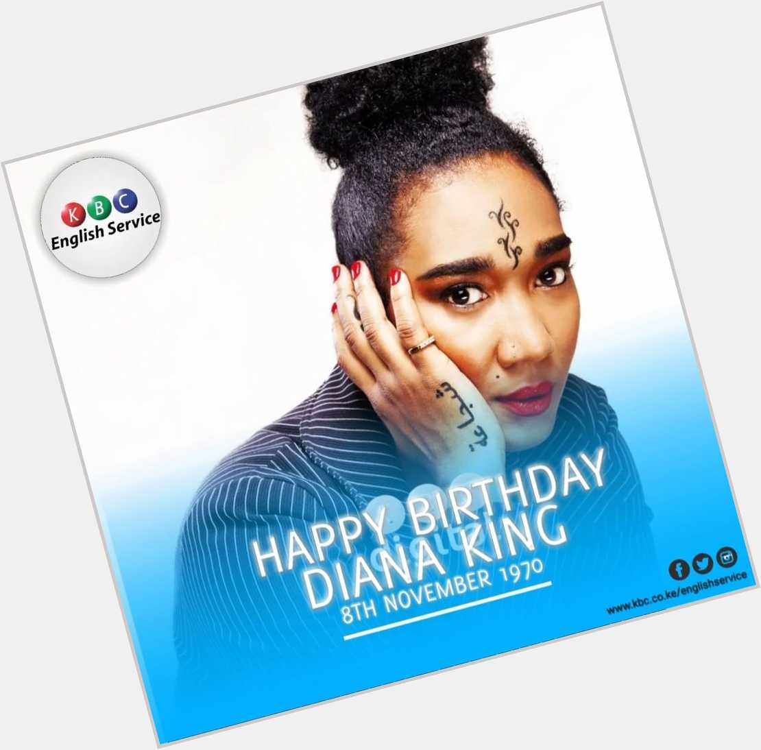 Happy Birthday: DIANA KING
Born: 8th November 1970

^PMN   