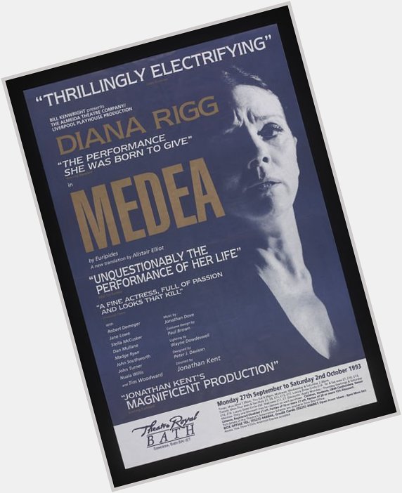 Happy belated birthday to Diana Rigg, here on poster for 1993 MEDEA. Via 