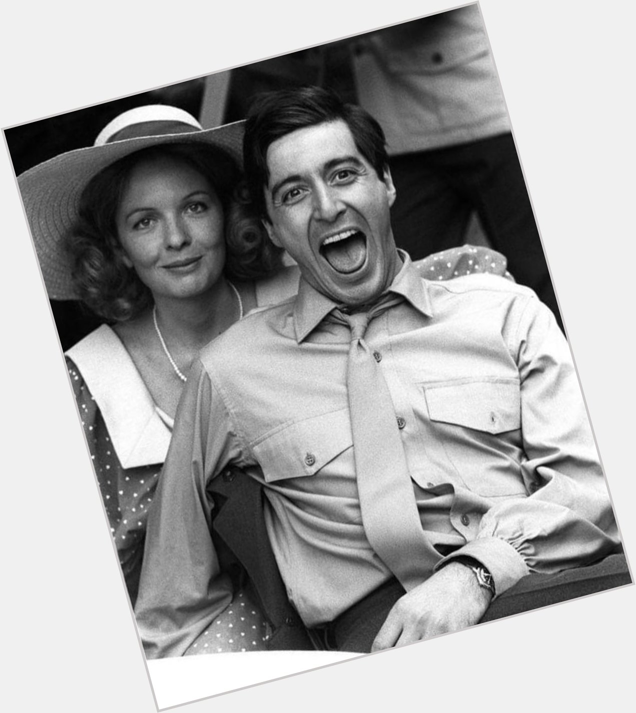 Happy birthday, Diane Keaton - photographed with Al Pacino during the filming of The Godfather (1972) 
