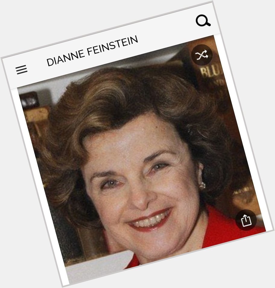 Happy birthday to this great senator who should be known to us all. Happy birthday to Dianne Feinstein 