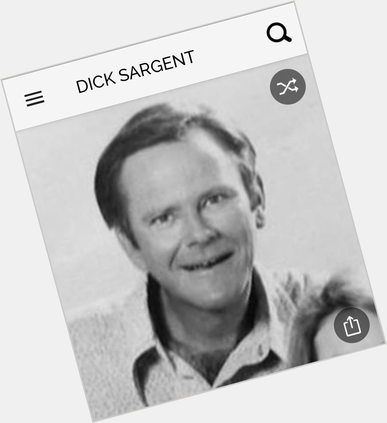 Happy Birthday to this iconic actor.  Happy Birthday to Dick Sargent 