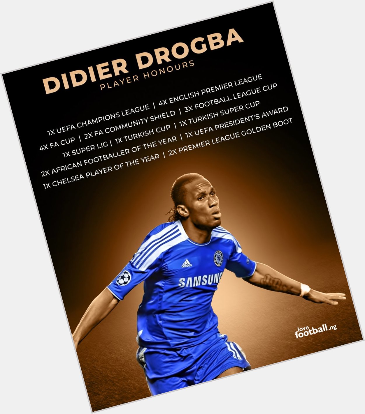 Happy 43rd birthday Didier Drogba.
What\s your favourite Drogba moment? 