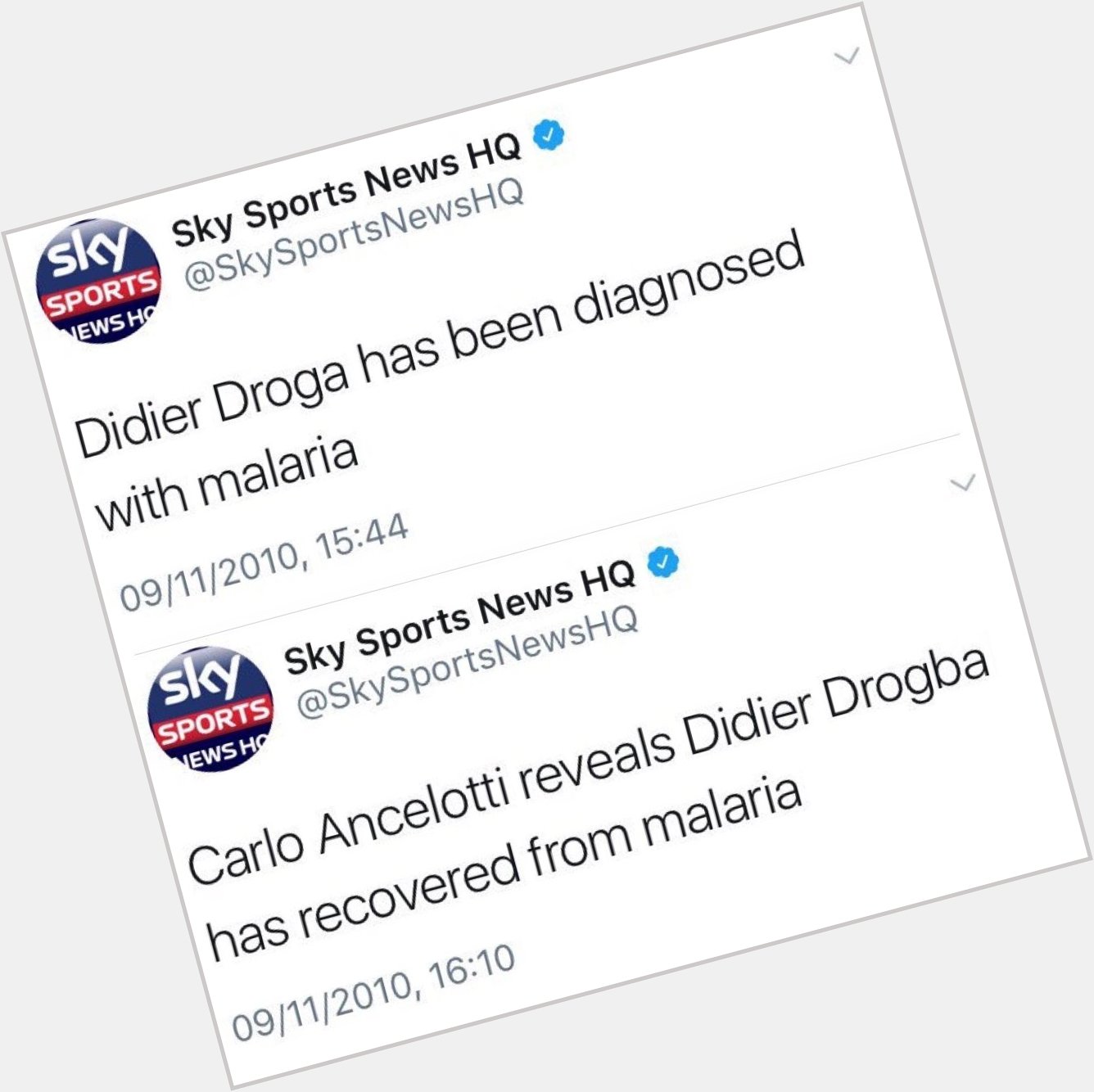 Happy Birthday to Didier Drogba Throwback to the time he recovered from malaria in 26 minutes... 