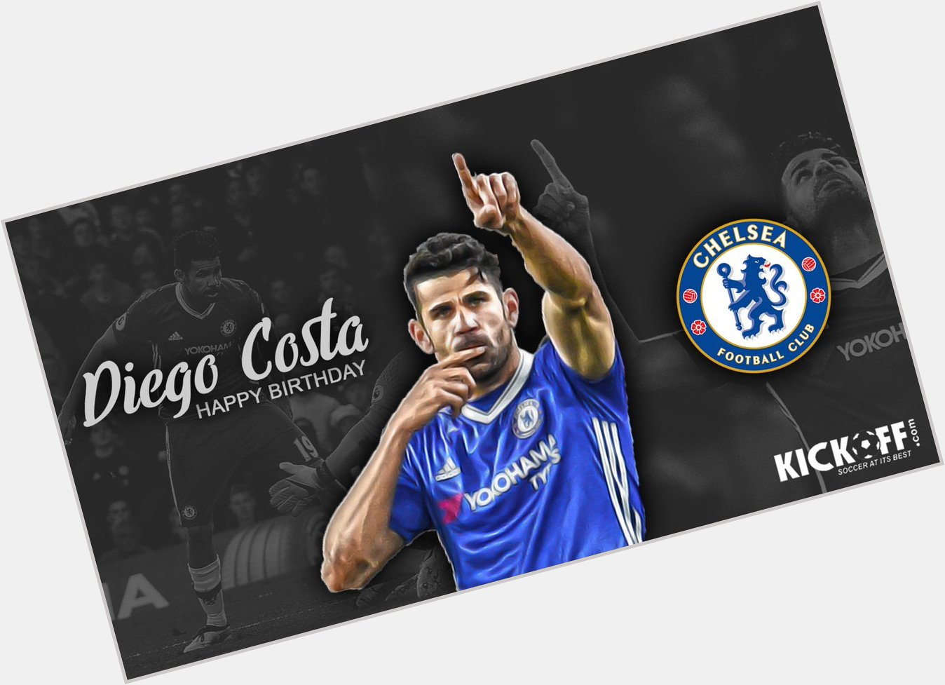 In January he will officially be moving to Atletico Madrid. Join us in wishing Diego Costa a Happy Birthday! 