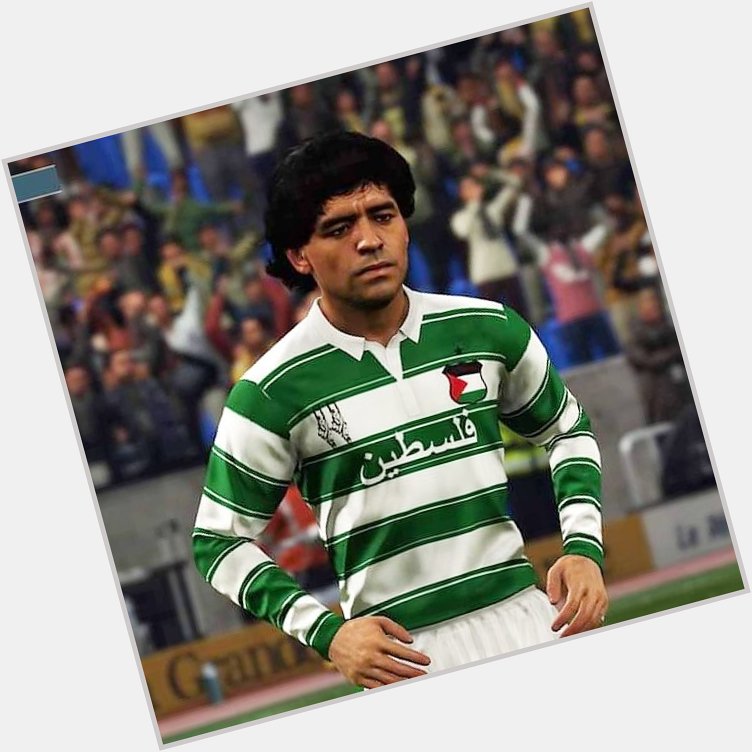 A belated happy birthday to Diego Maradona who would look great in one of our hooped shirts!  