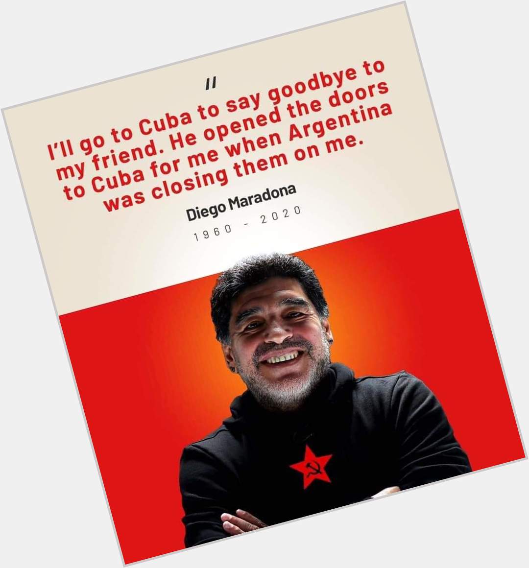 Happy Birthday Diego Maradona.   