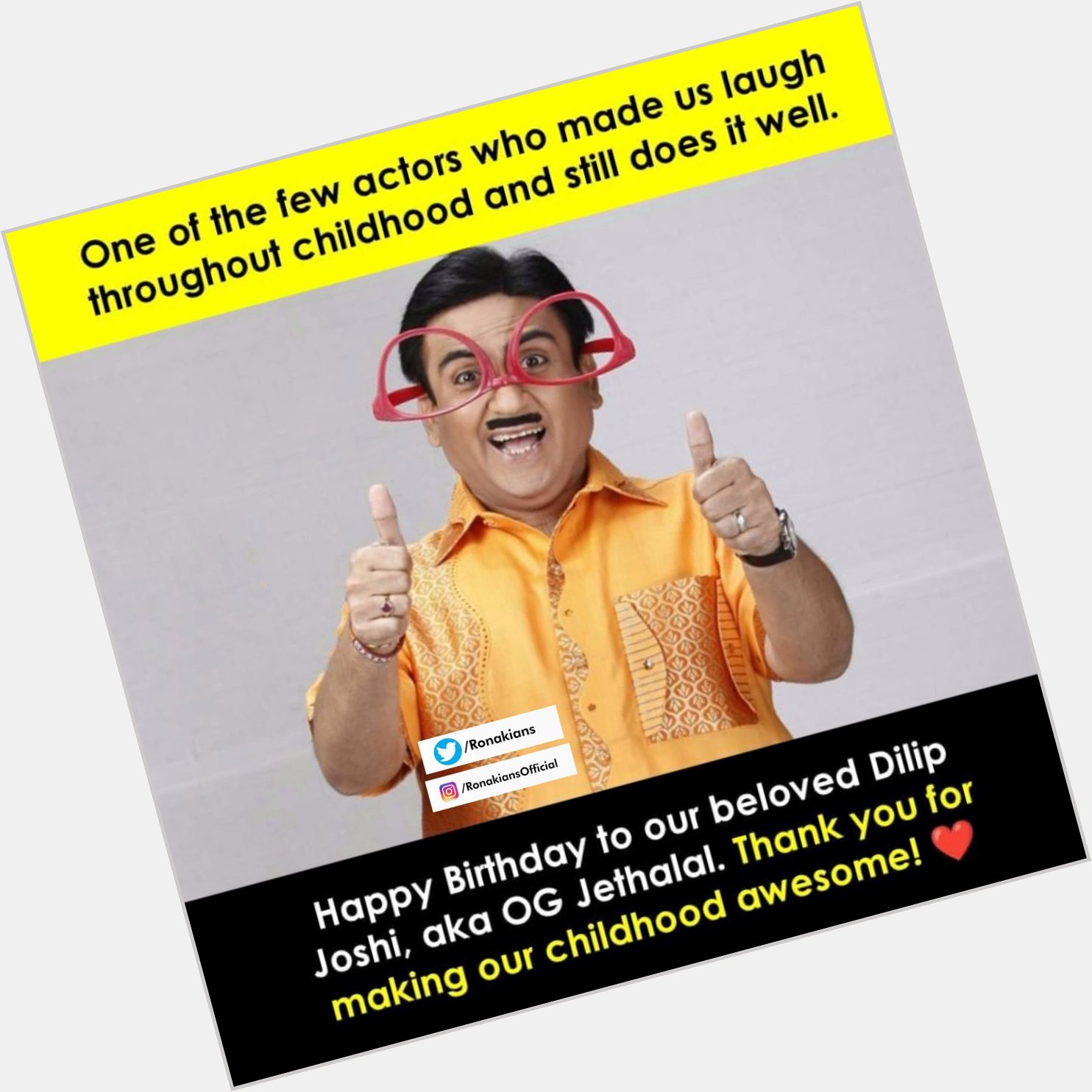 Happy Birthday Dilip Joshi       