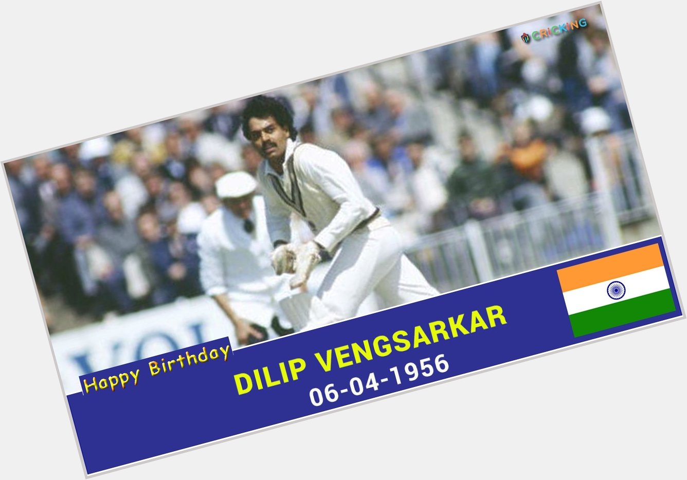 Happy Birthday Dilip Vengsarkar. The former Indian cricketer turns 61 today. 