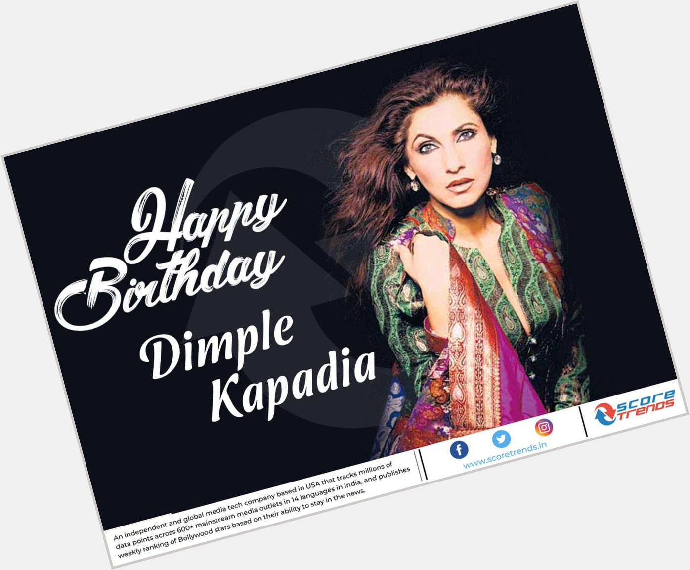 Score Trends wishes Dimple Kapadia a Happy Birthday!! 