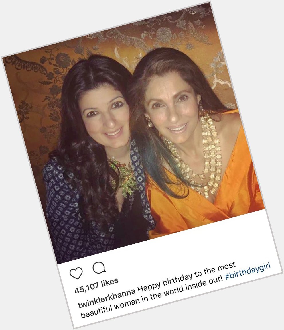  has a sweet message for her mom ! Happy Birthday Dimple Kapadia 