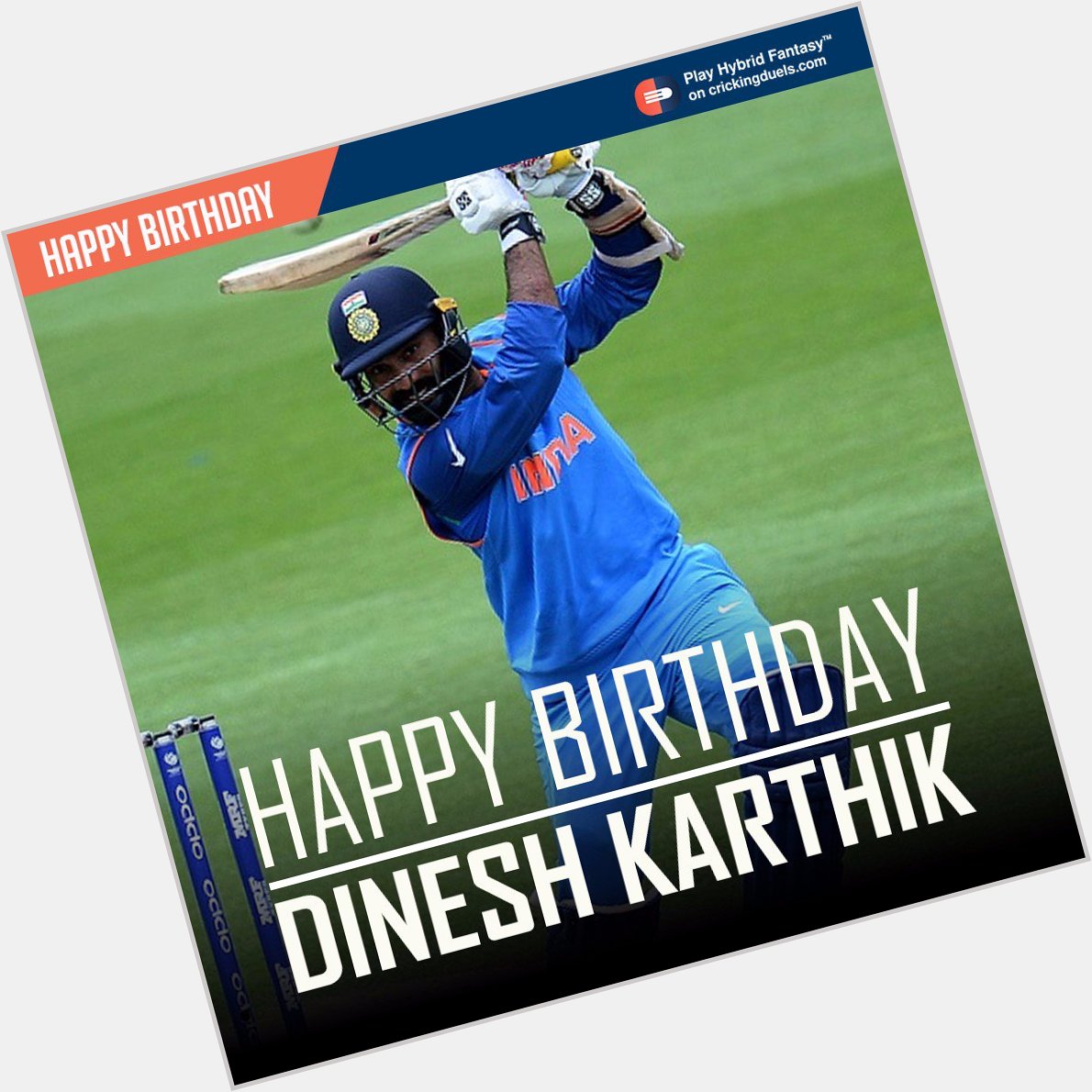 Happy Birthday Dinesh Karthik. The Indian cricketer turns 32 today. 