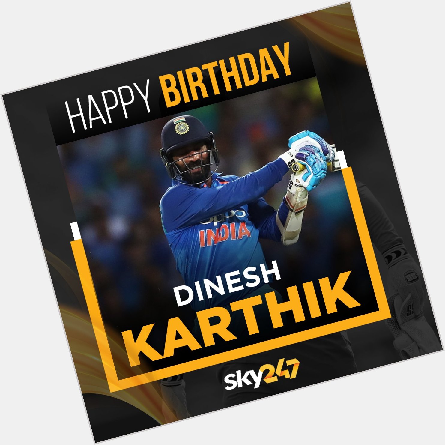 Wishing Dinesh Karthik a very happy birthday.    