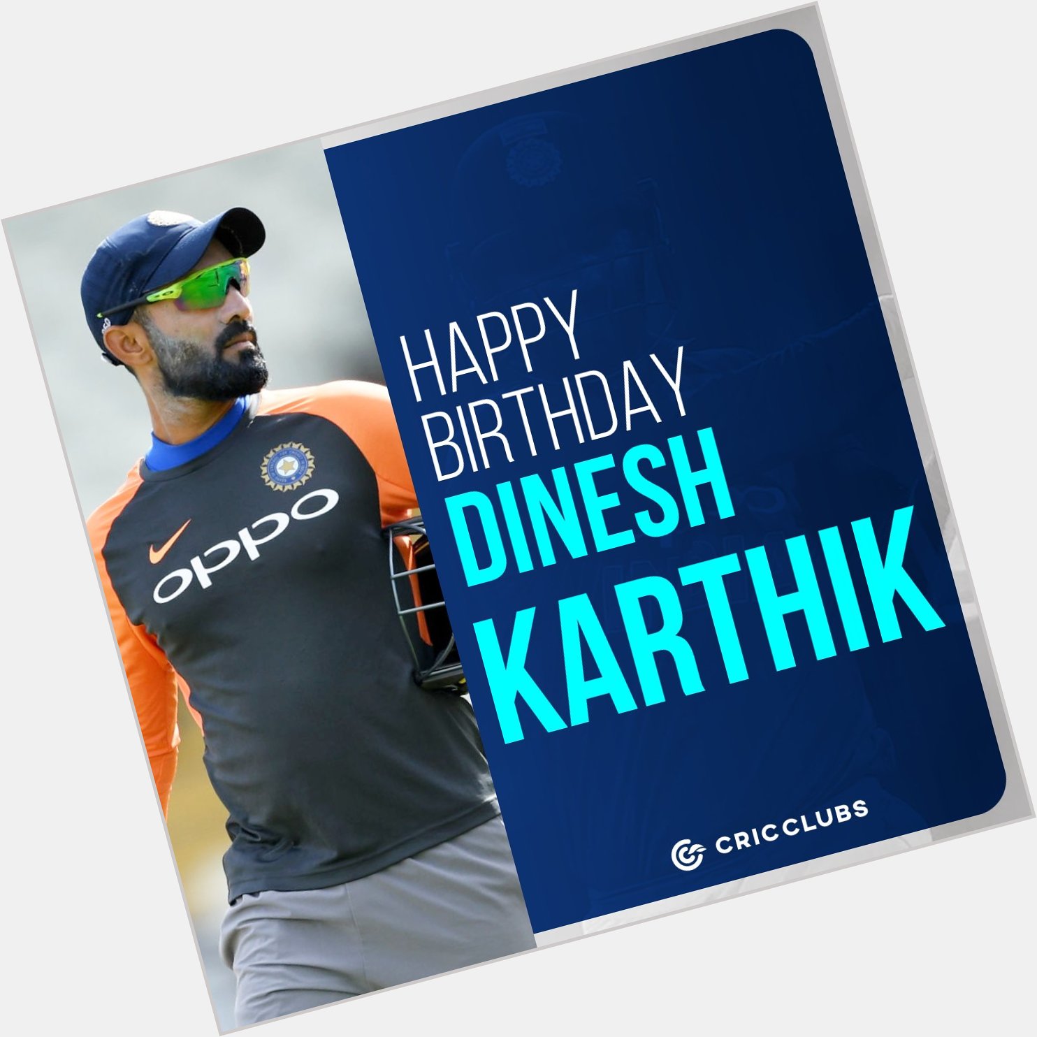 Wishing Indian wicketkeeper Dinesh Karthik a very happy birthday.    