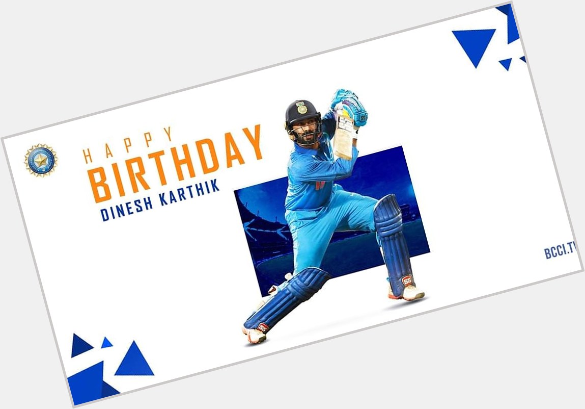 Happy Birthday, Dinesh Karthik  Wish you lots of happiness and success ahead   