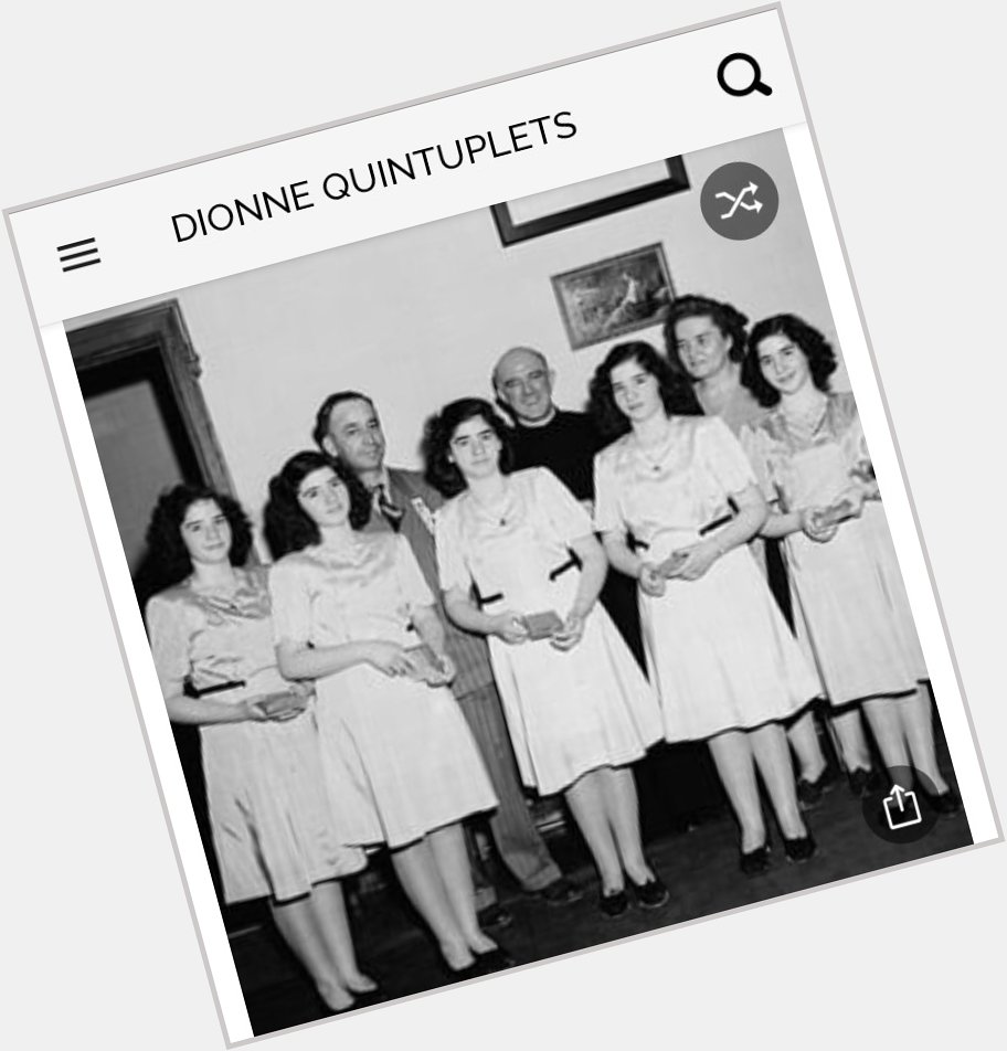 Happy birthday to the first set of quintuplets to live past birth. Happy birthday to Dionne Quintuplets 