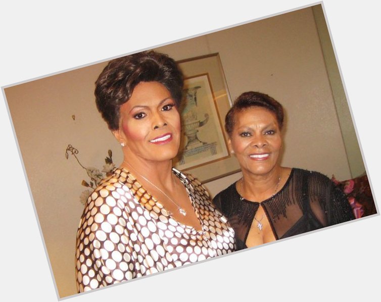 Happy 75th Birthday singing legend Dionne Warwick! Here she is with her drag queen impersonator!! 