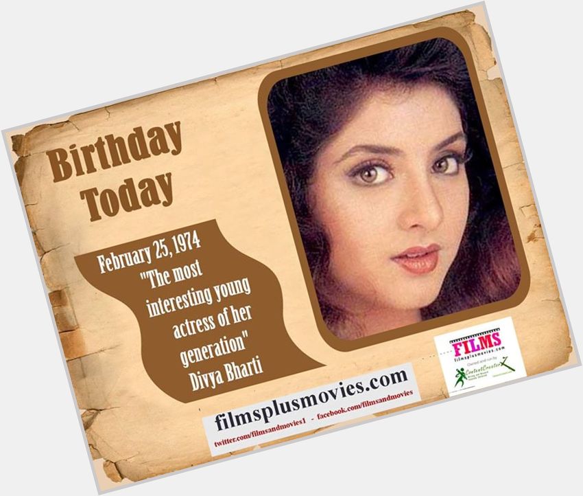 There was a time when I loved Divya Bharti for her child like smile and round face. Happy birthday. 