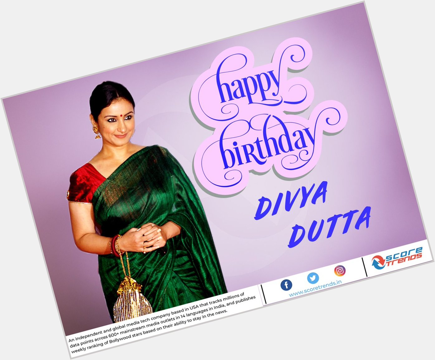 Score Trends wishes Divya Dutta a happy birthday! 