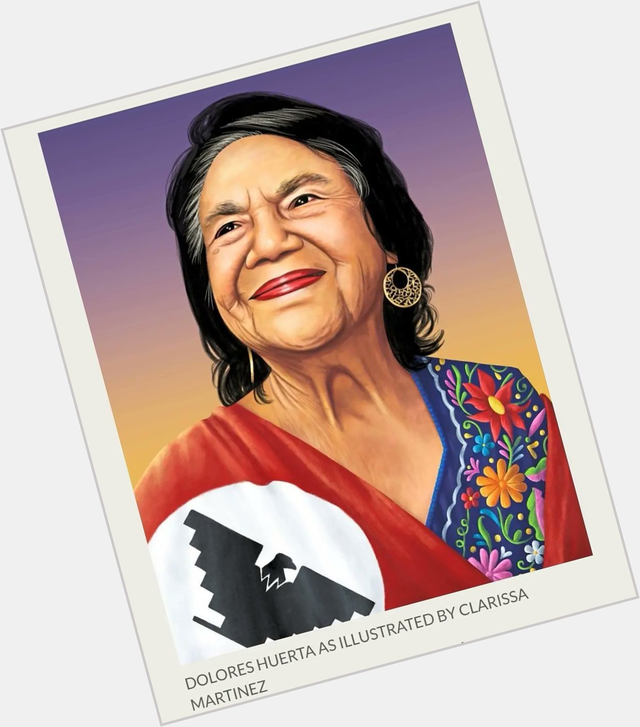 Happy Birthday to Dolores Huerta! Here\s a repost of the portrait I did of her for last year! 