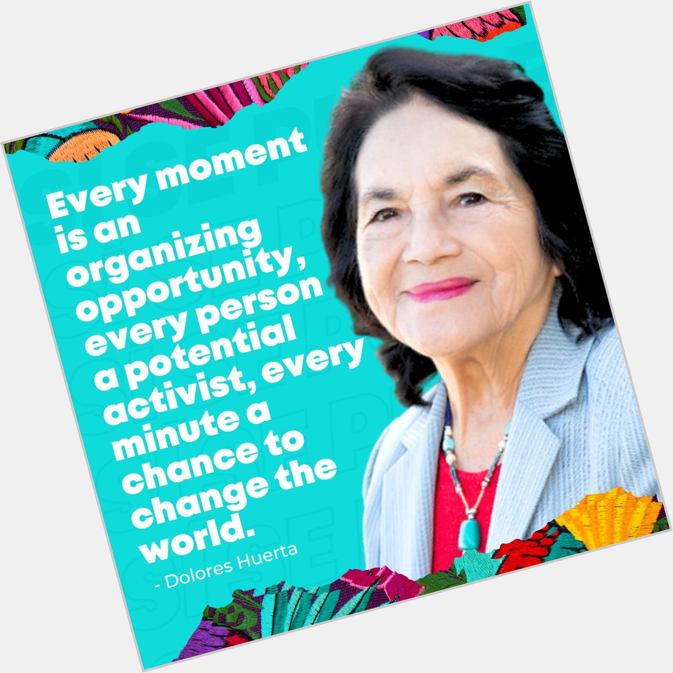 Happy birthday to Dolores Huerta, an amazing organizer and activist and longtime board member 