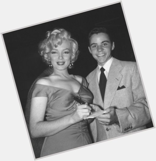Happy 84th birthday, Don Bachardy! Here\s a young Don with Marilyn Monroe. 