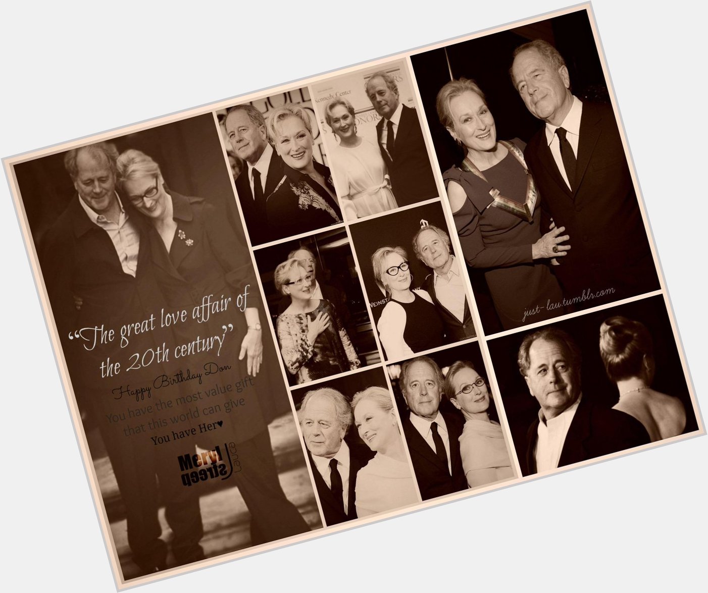 The great love affair of the 20th century -  Happy Birthday Don Gummer
 