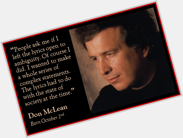 Happy to Don McLean!

Thank you for the mirror.   