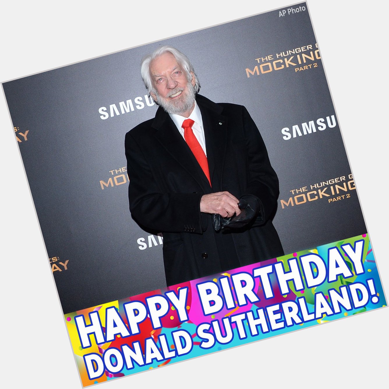 Happy birthday to \"Hunger Games\" and \"MASH\" actor Donald Sutherland! 