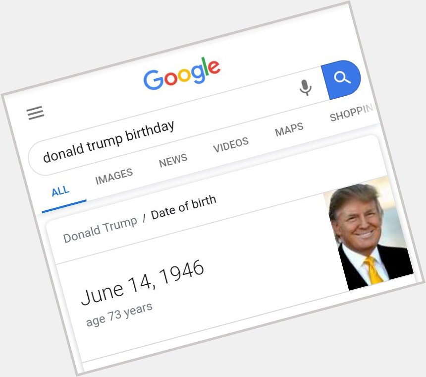 Happy birthday to Donald Trump 