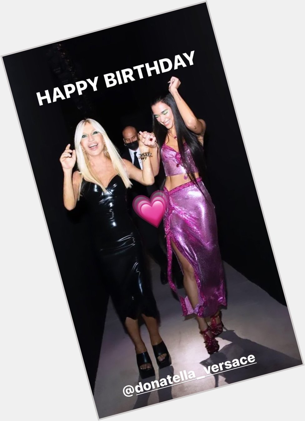  | wishing Donatella a happy birthday via Instagram Stories (02/05) 