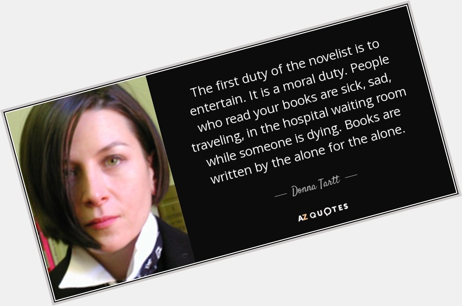 Happy Birthday to Donna Tartt, of \"The Secret History\" and \"The Goldfinch\"! 