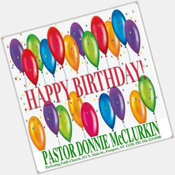 Wishing our very own Pastor Donnie McClurkin a Happy Birthday!!! Thank You for all you do            
