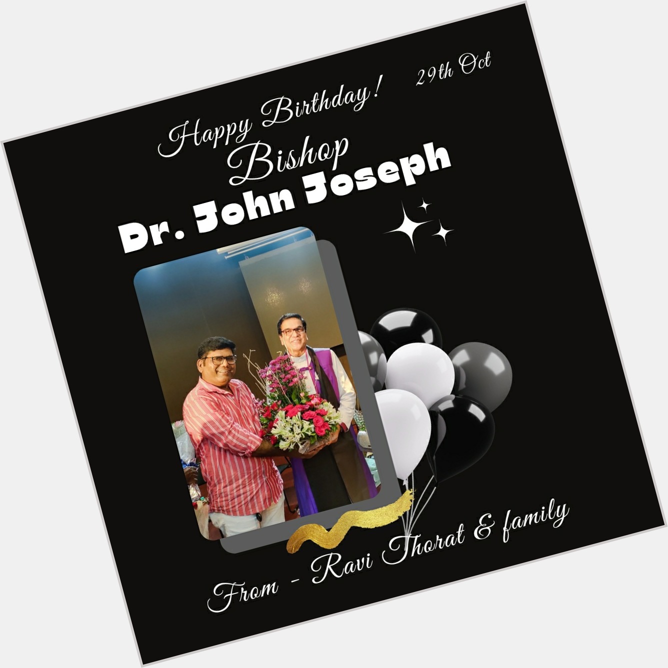 Happy birthday Bishop Dr John Joseph 