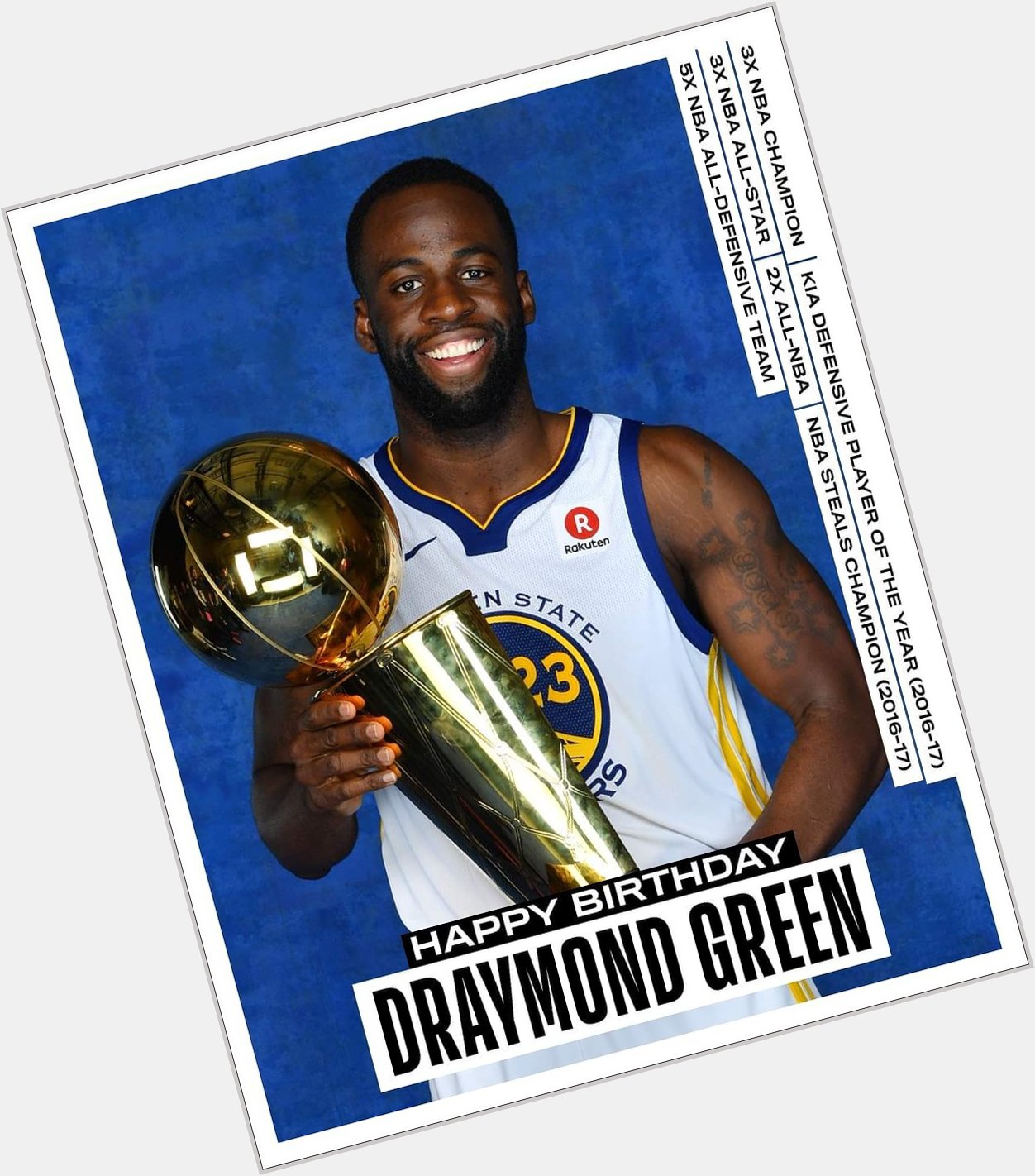 Join us in wishing Draymond Green of the Golden State Warriors a HAPPY 30TH BIRTHDAY!  
