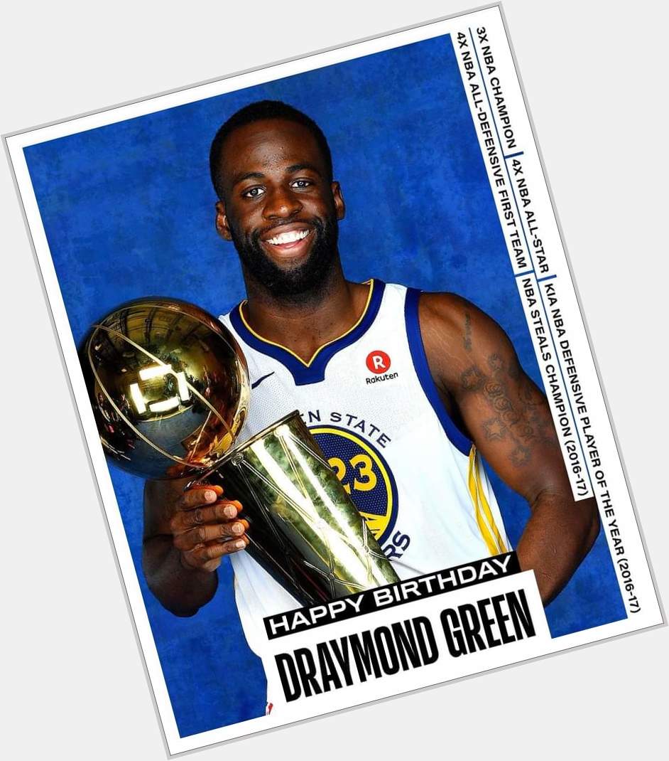 Join us in wishing Draymond Green of the Golden State Warriors a HAPPY 32nd BIRTHDAY! 
