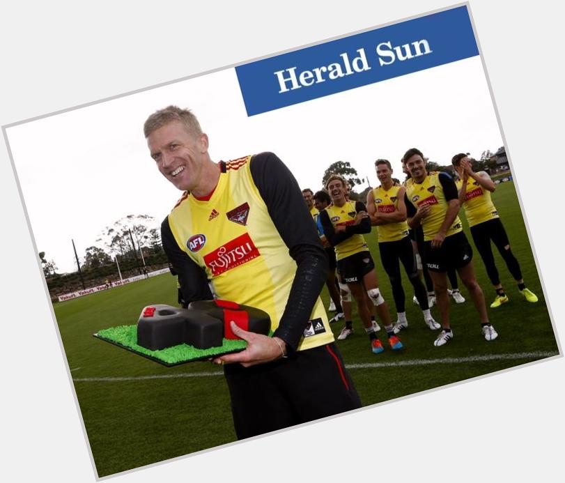 Happy Birthday Dustin Fletcher  with his Bombers birthday cake at training today  