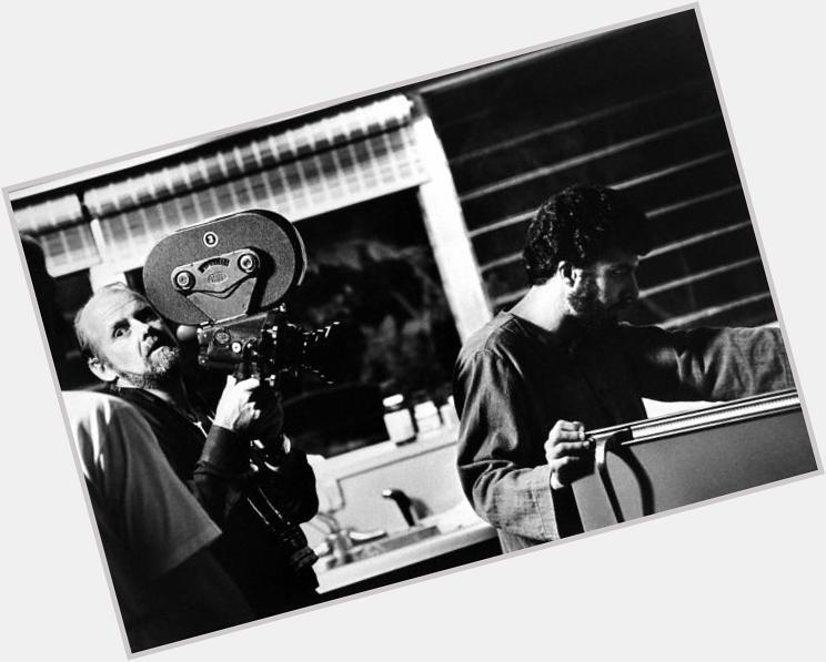 Bob Fosse and Dustin Hoffman (Happy Birthday) filming LENNY. 