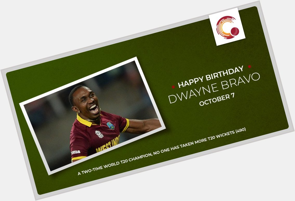 One of the most entertaining cricketers of the 21st century. Happy Birthday, Dwayne Bravo! 