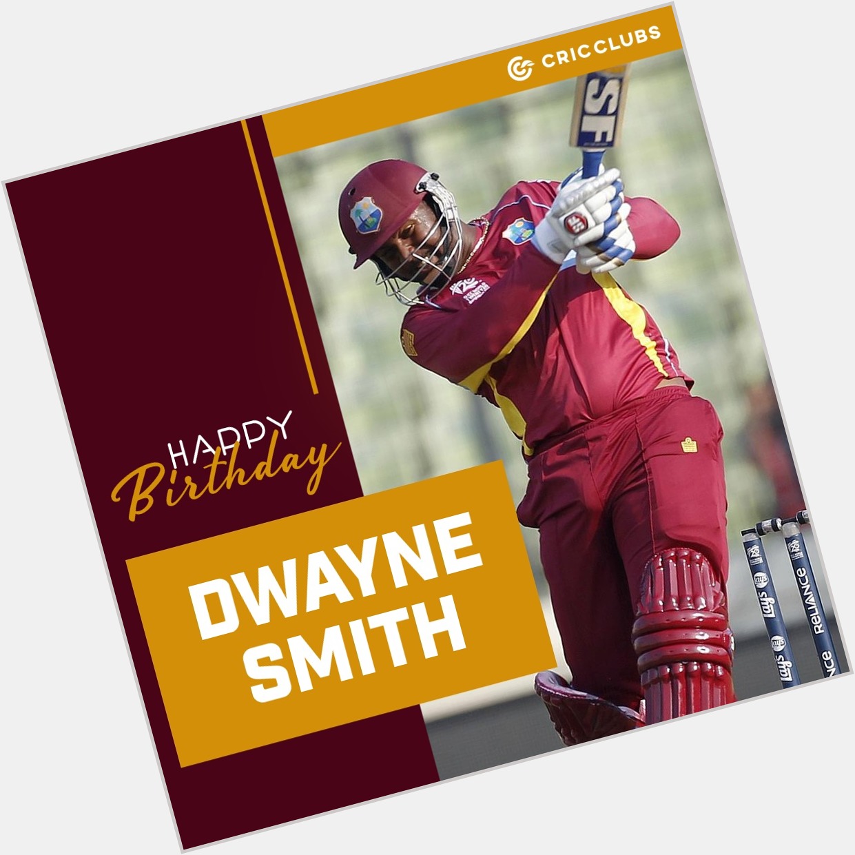 Here\s wishing the former West Indian all rounder \Dwayne Smith\ a very Happy Birthday 
