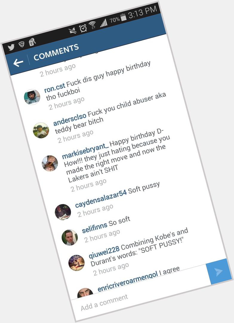 NBA Instagram page put a picture of Dwight Howard saying Happy Birthday. Im dying reading the comments 