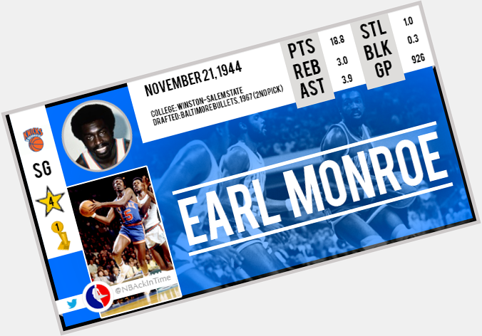 Happy Birthday Earl Monroe     