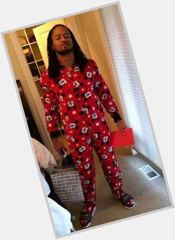 One of my fav pictures of Because who doesn\t love Mickey, footie pajamas or the Hawks? Happy birthday! 