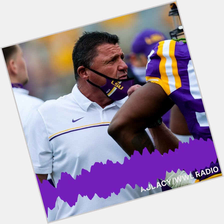 Ed Orgeron wishing Bobby Hebert a happy 61st birthday today is an entire mood 