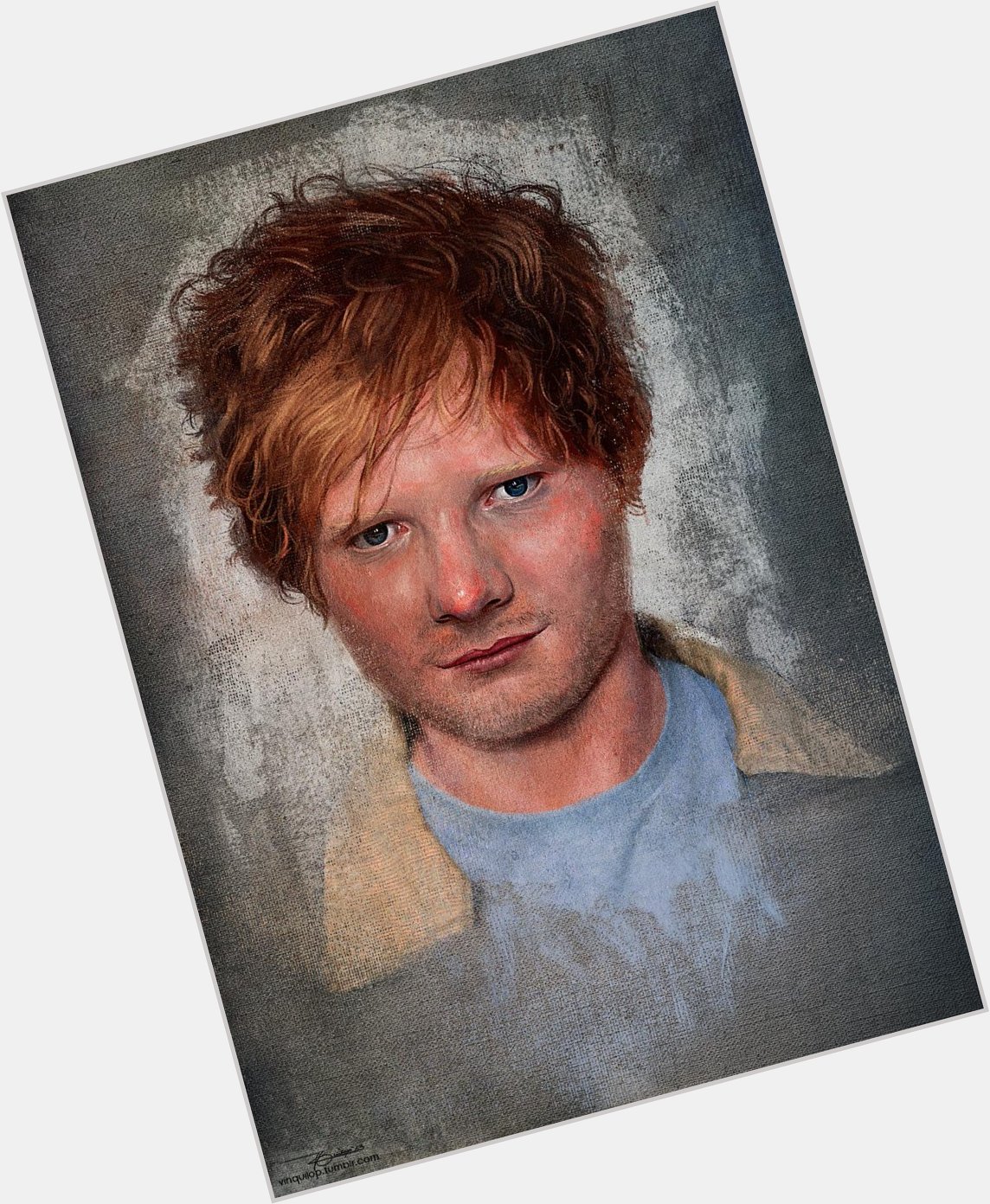 My 2013 painting of Ed Sheeran for his birthday. Happy birthday! National anthem, na namin ung kanta mo. 