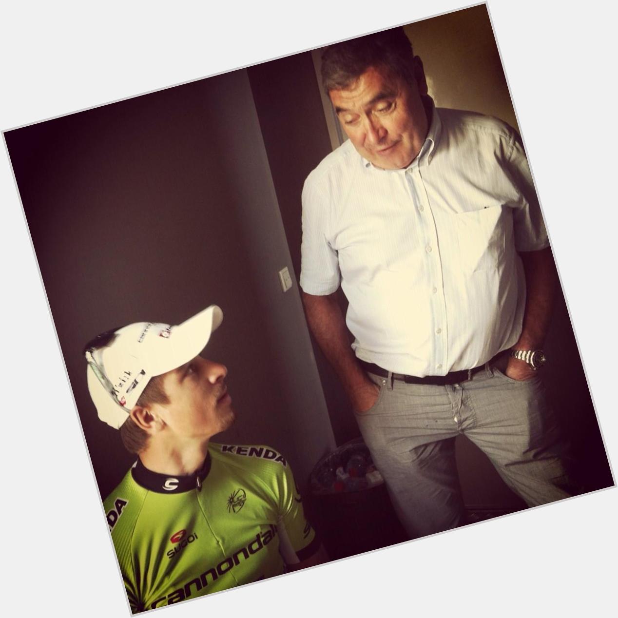Back in 2013.... young Peter Sagan meets Eddy Merckx.
Happy birthday to   Eddy Merckx 